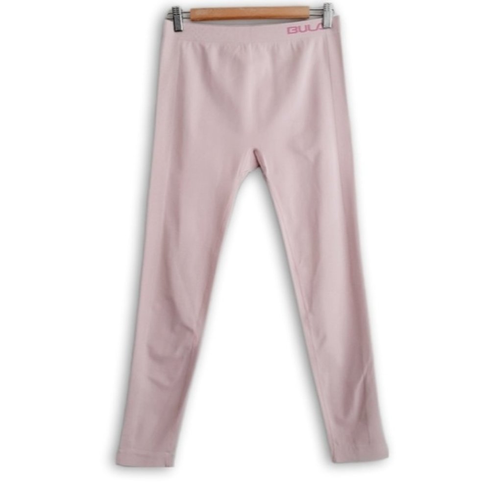 BULA High Waist Crop Ankle Stretch Pull-On Leggings Solid Pink Sz M